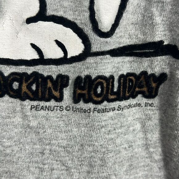 🔥🔥 Vintage Licensed PEANUTS SNOOPY Have a Rockin’ Holiday T-Shirt - Sz L - EUC - Picture 7 of 10